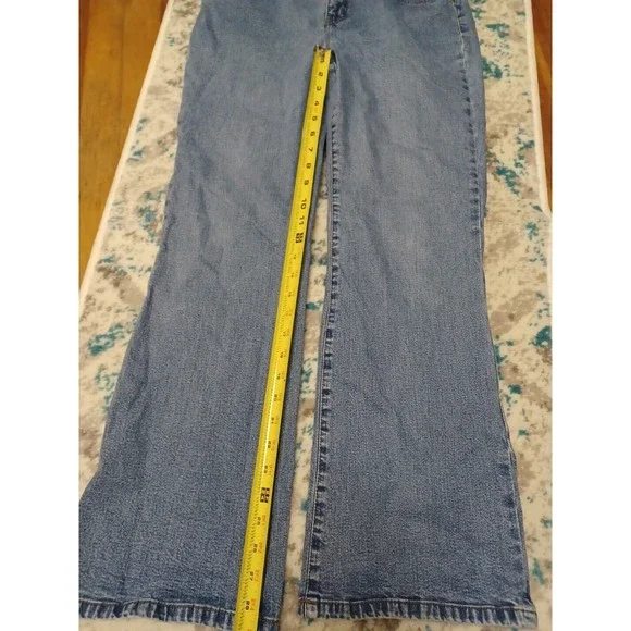 LRL Ralph Lauren Jeans Womens 14P Petite Mid Rise Bootcut Stone Wash Blue Denim - Picture 4 of 11